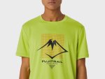 ASICS Men's Fujitrail Logo Ss Top - Neon Lime br. Orange performace Black - Md