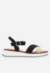 Madison Jaclynn Ankle Strap Sandal - Black & Gold
