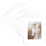 Golden State Art Pack Of 25 White Acid-free Pre-cut 16X20 Picture Mats For 11X14 Photos With White Core Bevel Cut Frame Mattes
