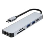6 In 1 Type-c Pd USB HDMI Sd tf Card Docking Station Adapter
