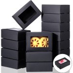 10PCS Rectangular Small Paper Box With Transparent Windows MINI Soap Gift Box Used For Baking Candy Chocolate Packaging Jewelry 