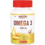 Wellvita Omega 3 1000MG Fatty Acid Softgels 60 Softgels