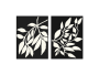 Midnight Garden Wall Art In Mono Set Of 2