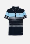 Soviet Boys Y dye Stripe Golfer - NAVY1