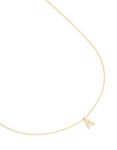 Goldair Gold Plated Brass Cubic Zirconia Letter B Pendant Necklace