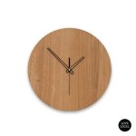 Quinn Wall Clock Clear Varnish - 300 Mm Black Sleek
