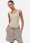 Square-neck Thong Body - Beige