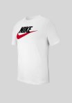Nike Nsw Icon Futura T-Shirt - White black university Red