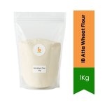 Ib Chakki Fresh Atta Whole Wheat Flour Gehun Ka Atta 1KG - Premium Stone-ground Flour For Making Soft Daily Rotis Phulkas Chapat