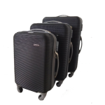 Smte Blue Star Luggage 3 Piece Set Black With Keychain