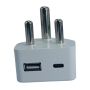 Plug Top - USB And Typec Plug Pin White