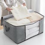 1PC Large Storage Bag Clothes Storage With Reinforced Handle Wardrobe Zipper Container With Clear Window