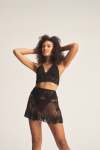 Crochet MINI Skirt - Black - One Size