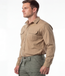 Mens Country Ripstop Ls Shirt Khaki 2XL