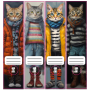 File Spine Stickers Winter Cats