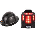 Klein Tools 60514 Hard Hat With Rechargeable 300 Lumen Headlamp K12 Series Carbon Fiber Full Brim Vented Class C Type 1 & 56063
