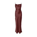 Burgundy Flower Cowl Dress