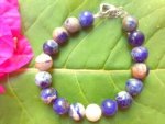 Sodalite Bead Bracelet Large Round Bead PLP33