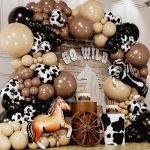 ALL-IN-1 Western Balloon Arch Kit With Bonus Horse Balloons For Western Party Decorations - Cowboy Balloon Arch Kit For Westerns
