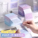 256PCS Sticky Notes Set - Easy Tear Strong Adhesion Reusable Memo Pads For Students & Office Use