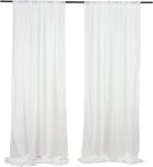 2 X Cornely Voile Taped Curtains - White