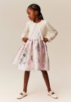 Flared-skirt Dress - Light Pink Floral
