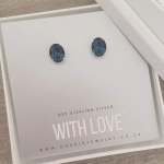 Bethany 925 Sterling Silver Cz Oval Ear Studs Size: 8X10MM