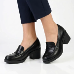Block Heel With Saddle Detail - 8