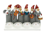 Advent Candleholder Rock N Roll Grey 28X11X15CM