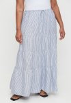 Cotton On Plus Haven Tiered Maxi Skirt - Gigi Stripe Elemental Blue