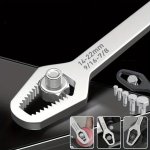 Versatile 8-22MM Double-headed Self-tightening Torx Wrench - Chrome Vanadium Steel Ideal For Glasses & Industrial Repairs