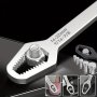Versatile 8-22mm Double-Headed Self-Tightening Torx Wrench - Chrome Vanadium Steel Ideal For Glasses & Industrial Repairs
