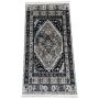 Navy Grey Beige Vintage Shiraz Soft Turkish Bedside Rug - 150 X 80 Cm