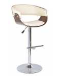 Walnut Cream With Stainless Steel Wood Barstool - JY-1953