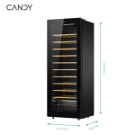 Candy Wine Cooler 58 Bottles Monozone 10 Beachwood Shelves