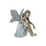 Sitting Fairy Blue & Gold
