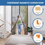 Magnetic Screen Door - Heavy Duty Mesh Nylon Patio Door Mesh With Magnets Pet Friendly Bug And Mosquito Curtain For Indoor outdo