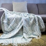 Haven & Earth Bella Vita Retro Throw Cobblestone eggshell