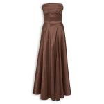 Bronze Tafetta Strapless Dress