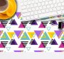 Mouse Pad Pattern Vibrant Geometric Triangles