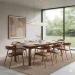 Suki Carver Pu Leather And Wood Look Dining Chair