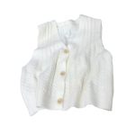 Women's Solid V-neck Sweater Vest - Knitting Elegant Pullover Casual All-match Single Breasted Daily Top