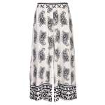 Giant Paisley Print Wide Leg Pant - Cream Free