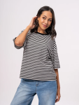 Striped Crew Neck T-Shirt - L Assorted