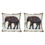 Knitted Elephant Cotton Linen Throw Pillow Case Cushion Cover Decor