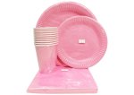 Light Pink Paperplate Set 40PC
