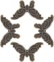 4PCS Vintage Butterfly Binder Clips Small Metal Holders Clip For Paper