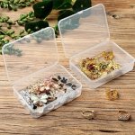 MINI Transparent Plastic Rectangular Container With Lid Clear Finishing Storage Box For Collecting Packaging Small Items Beads G