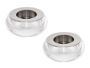 Decorative Resin Tealight Candle Holder With Silver Metal Top - Set Of 2