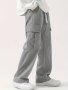 Corduroy Multi Flap Pockets Men's Straight Leg Cargo Pants Loose Baggy Pant Casual Outdoor Pants Men's Work Pants For Hiking Fishing Angling